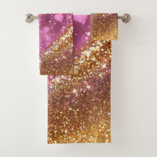 Glitter Opal Popular Holographic Collection Bath Towel Set