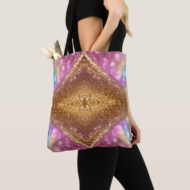 Glitter Opal Popular Holographic Collection Tote Bag (Close Up)