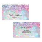 glitter opal stone business card