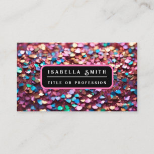 Glitter Opal Trendy Holographic Collection Business Card