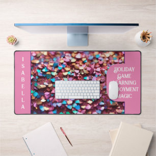 Glitter Opal Trendy Holographic Collection Desk Mat