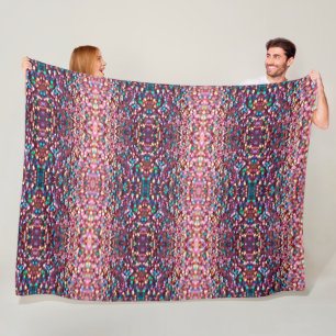 Glitter Opal Trendy Holographic Collection Fleece Blanket