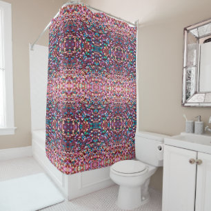 Glitter Opal Trendy Holographic Collection Shower Curtain