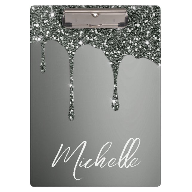 Glitter Paint Drip  Clipboard (Front)