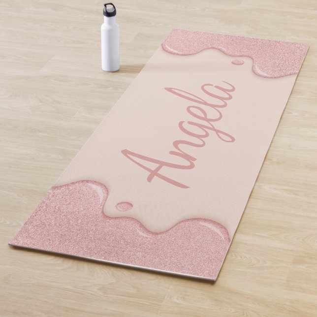 Glitter Paint Drip Yoga Mat (In Situ)