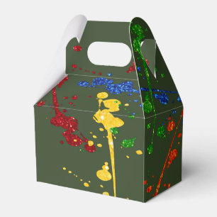 Glitter Paintball Party Paint Splatter Favour Box