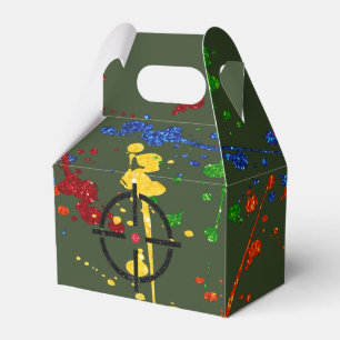 Glitter Paintball Party Targets Favour Box