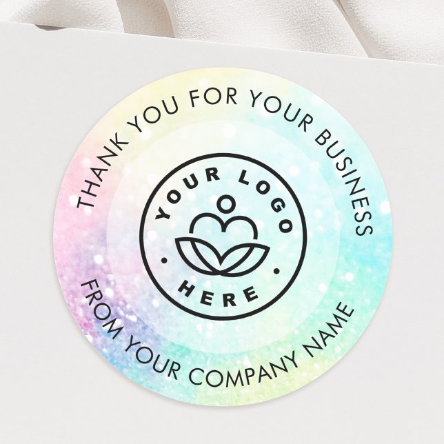 Glitter Pastel Bokeh Girly Colourful Pattern Classic Round Sticker (Creator Uploaded)