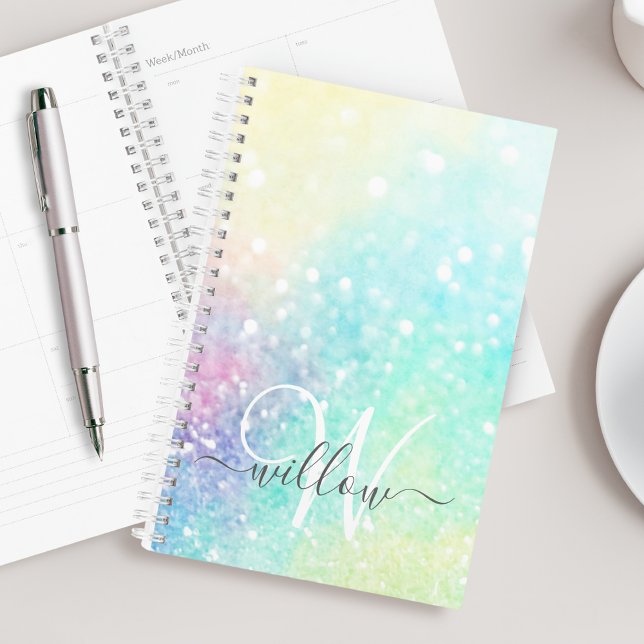 Glitter Pastel Bokeh Girly Colourful Pattern Planner (Creator Uploaded)