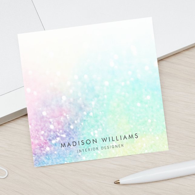 Glitter Pastel Bokeh Girly Colourful Pattern Post-it Notes (Creator Uploaded)