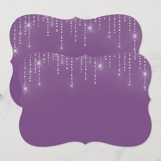 Glitter pattern blank Invitation (Front/Back)