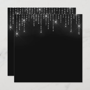 Glitter pattern blank Invitation