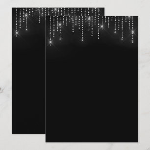 Glitter pattern blank Invitation