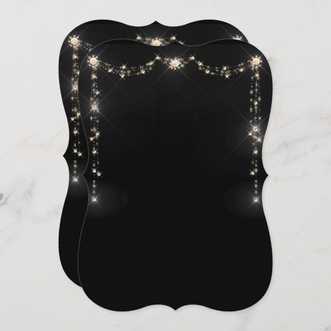 Glitter pattern blank Invitation (Front/Back)