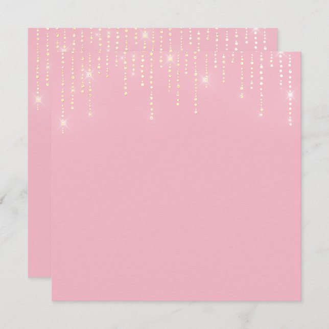 Glitter pattern blank Invitation (Front/Back)
