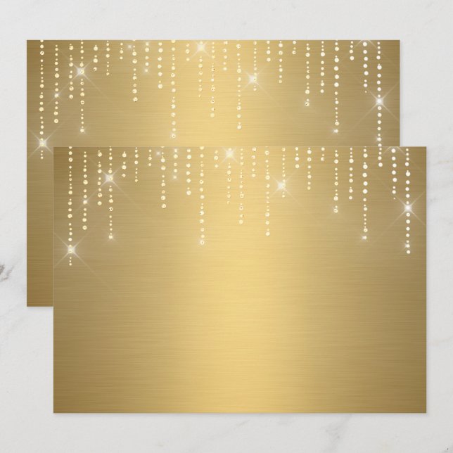 Glitter pattern blank Invitation (Front/Back)