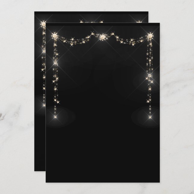 Glitter pattern blank Invitation (Front/Back)