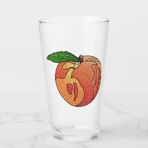 Glitter Peach Glass