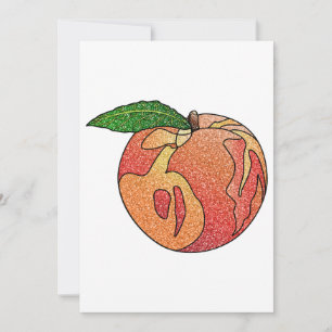 Glitter Peach Holiday Card