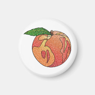 Glitter Peach Magnet