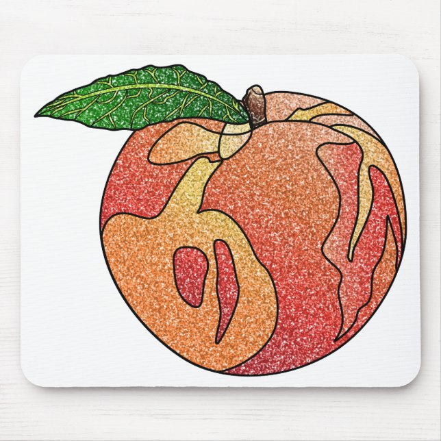 Glitter Peach Mouse Mat (Front)