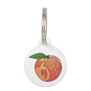 Glitter Peach Pet Tag
