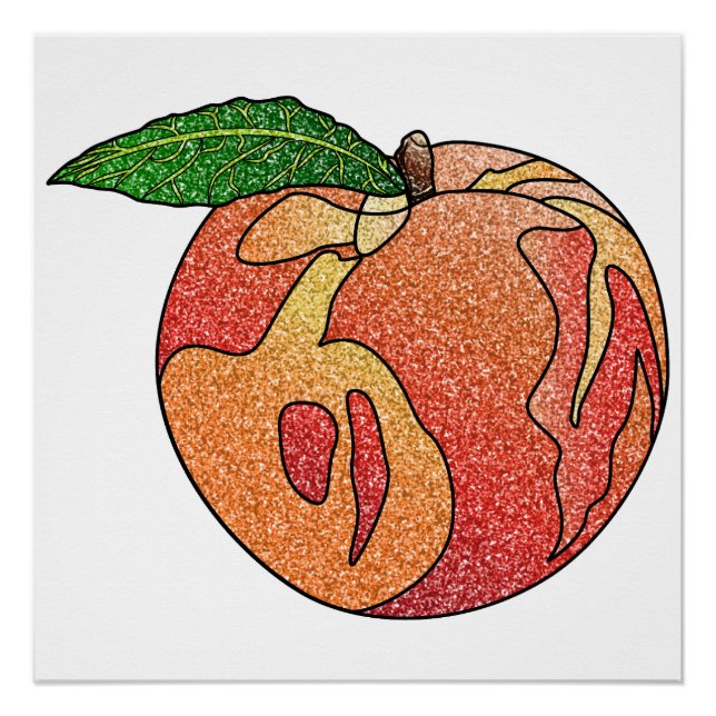 Glitter Peach Poster (Front)