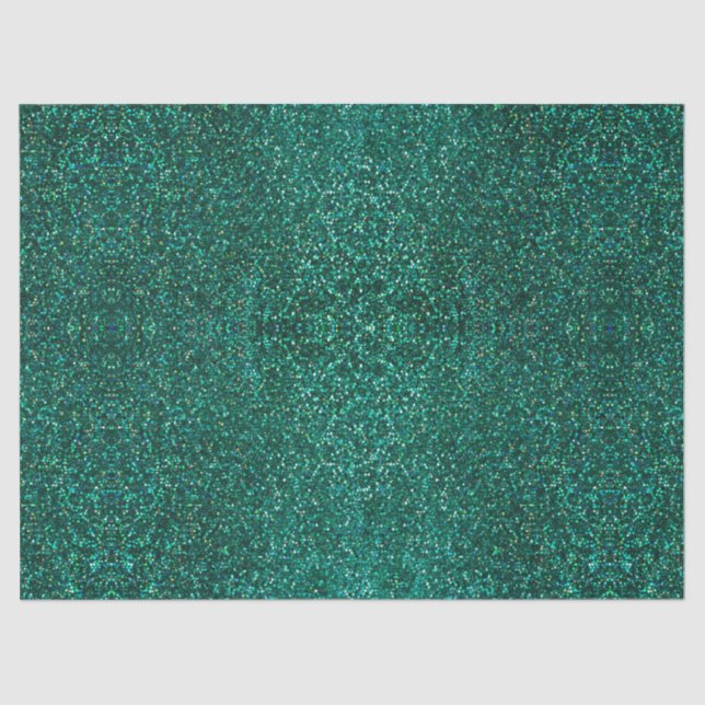 Glitter Peacock Feather Series Design 16 Tissue Paper (Front)