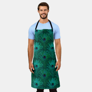 Glitter Peacock Feather Series Design 18  Apron