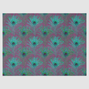 Glitter Peacock Feather Series Design 6 Tissue Paper