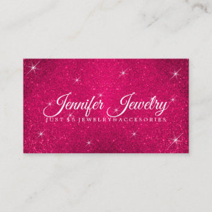Glitter Pink Jewellery Business Card