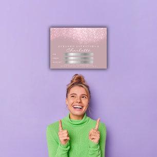 Glitter Pink Mauve Purple Grey  Certificate Gift