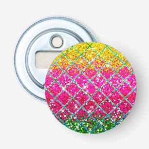 Glitter Pink Snakeskin Bottle Opener