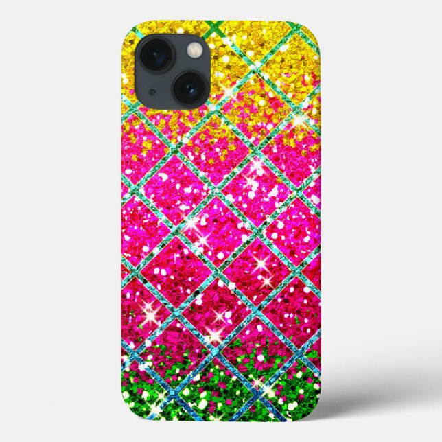 Glitter Pink Snakeskin Case-Mate iPhone Case (Back)