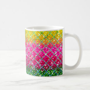 Glitter Pink Snakeskin Coffee Mug