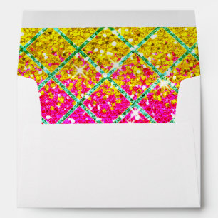 Glitter Pink Snakeskin Envelopes