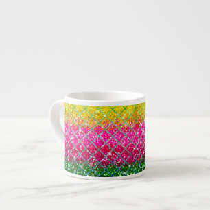 Glitter Pink Snakeskin Espresso Cup