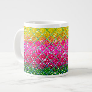 Glitter Pink Snakeskin Large Coffee Mug
