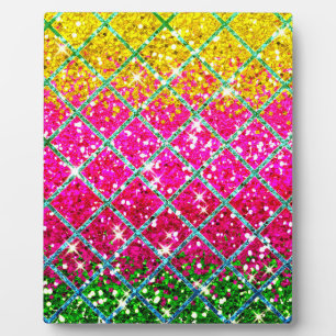 Glitter Pink Snakeskin Plaque