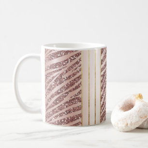 Glitter Pink Zebra Animal Print  Coffee Mug