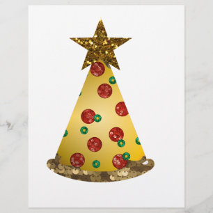 glitter pizza christmas tree customized letterhead