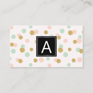 Glitter Polka Dot Pattern Business Card