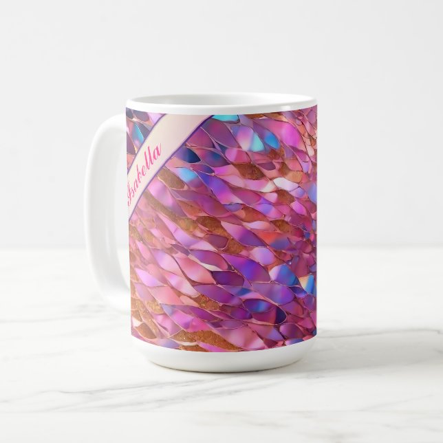 Glitter Popular Opal Holographic Collection Coffee Mug (Front Left)