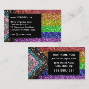 Glitter Preschool Teacher Professor LGBT Gay Pride Business Card