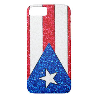 Glitter Puerto Rico flag iPhone 7 case