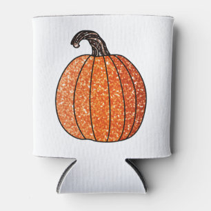 Glitter Pumpkin Can Cooler