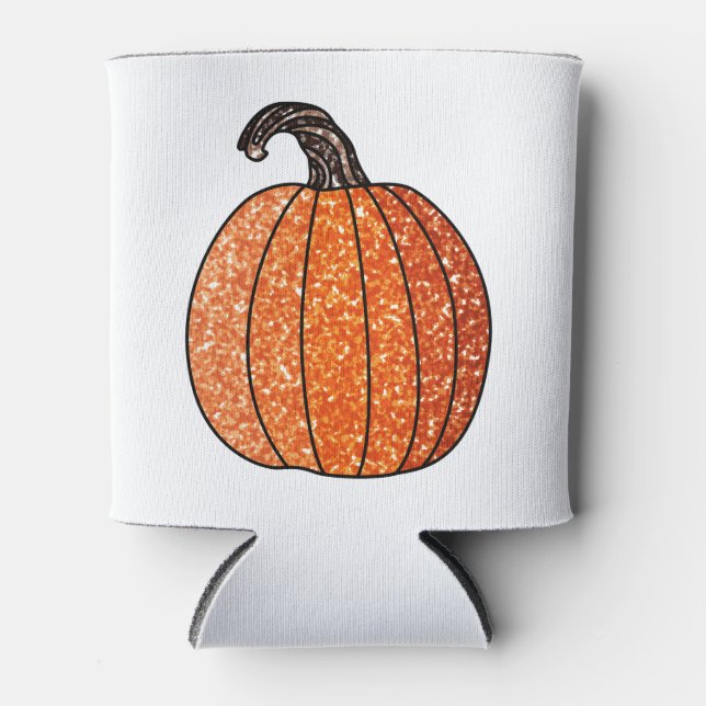 Glitter Pumpkin Can Cooler (Front)