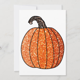 Glitter Pumpkin Holiday Card