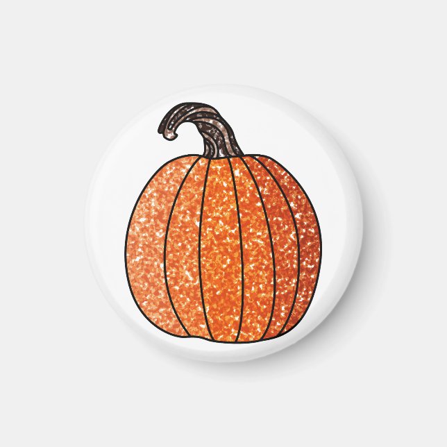 Glitter Pumpkin Magnet (Front)