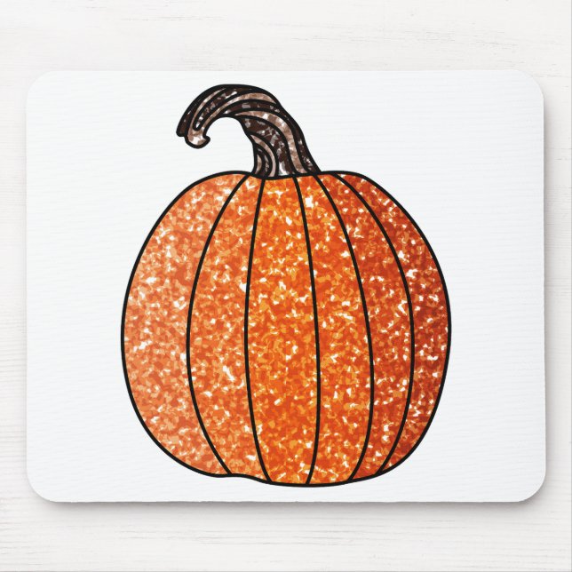 Glitter Pumpkin Mouse Mat (Front)